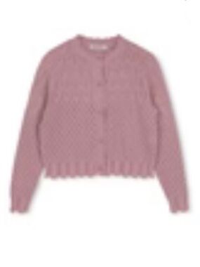 NWT ARPANA CROCHET KNIT MAXI SKIRT + CARDIGAN SET Mauve Small
